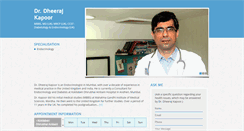 Desktop Screenshot of drdheerajkapoor.com